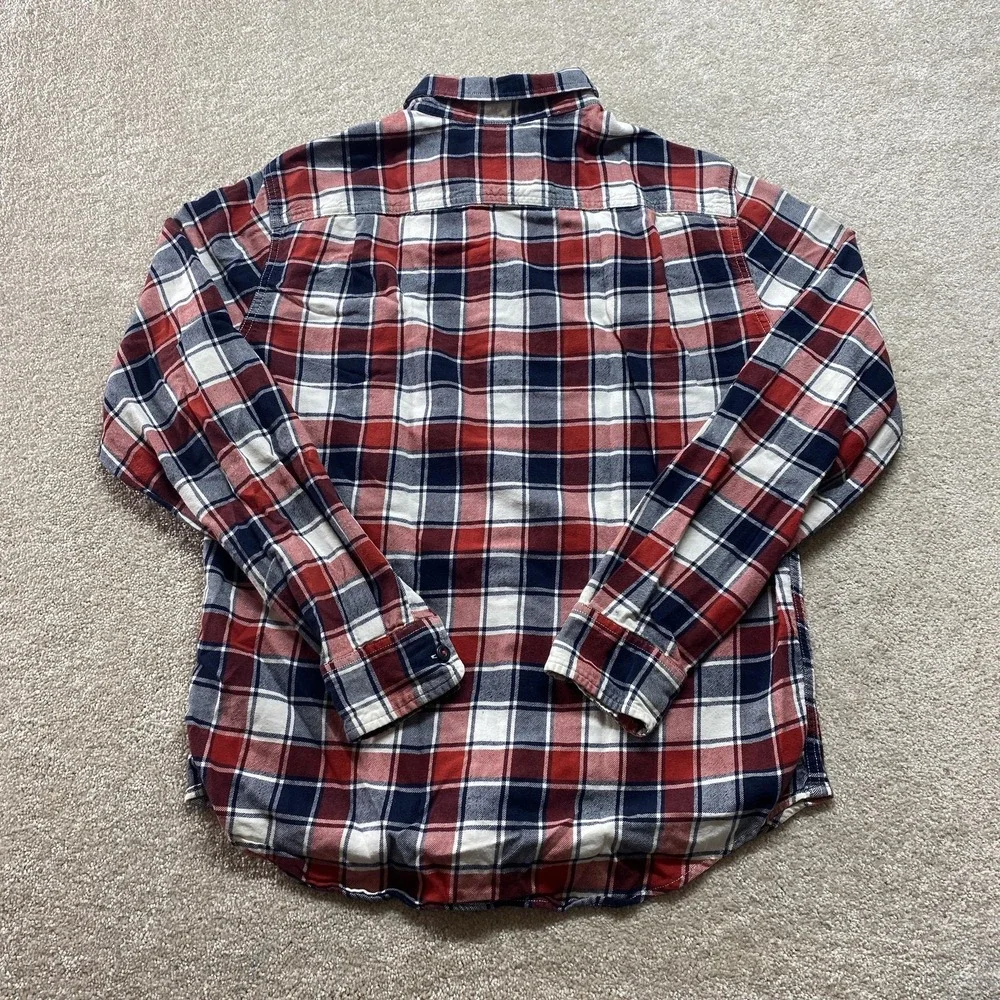 American Eagle Shirt Mens Medium Plaid Button Down Prep Fit‎ Casual Preppy